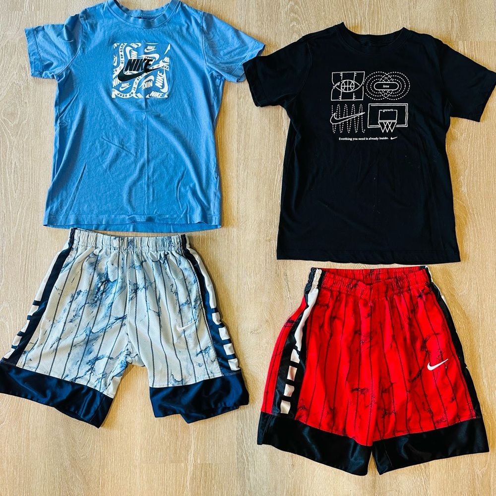 Nike Dri-FIT shorts and t-shirts sets boy’s Large